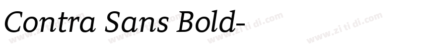 Contra Sans Bold字体转换